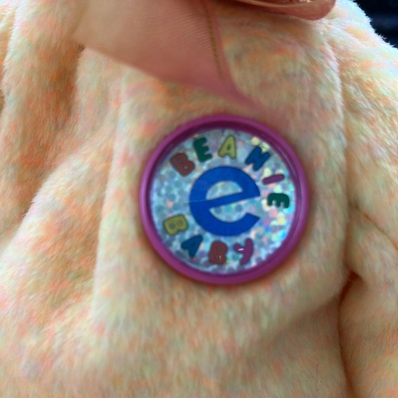 2000 Ty E Beanie baby SUNNY February 13, 2000 pale Orange/Yellow Mesh ribbon - Picture 2 of 12